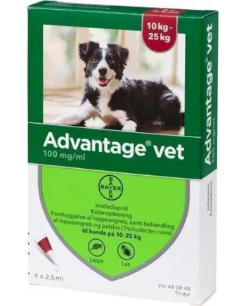 Advantage Vet Loppemiddel Til Hunde 10-25 Kg          Ml
