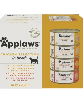 Applaws Cat Dåsemad  Chicken Selection In Broth 12x70g