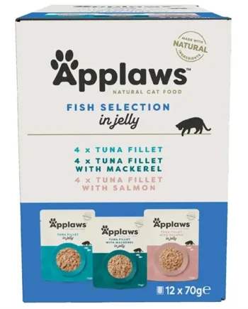 Applaws Cat Pouch Fish Jelly Selection  12 Pouches