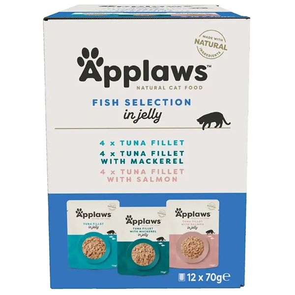 Applaws Cat Pouch Fish Jelly Selection 12 Pouches