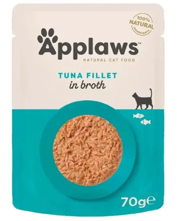 Applaws Cat Pouch Tuna Fillet In Broth  12 Pouches