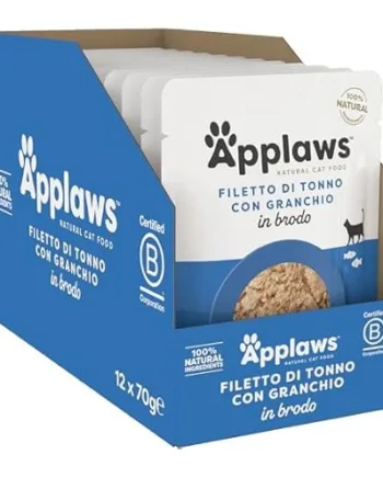 Applaws Cat Pouch Tuna Fillet With Crab  12 Pouches