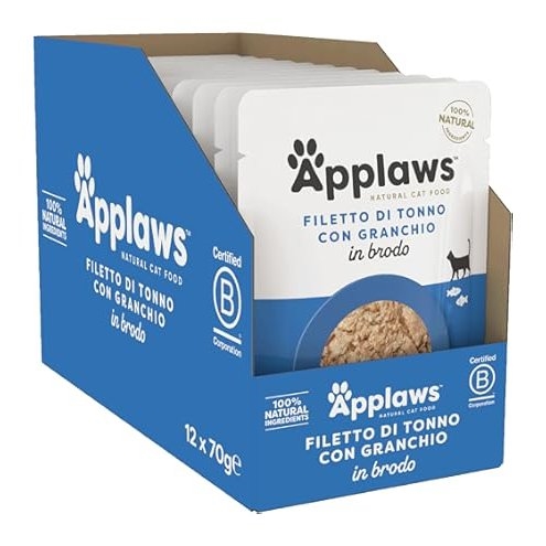 Applaws Cat Pouch Tuna Fillet With Crab 12 Pouches