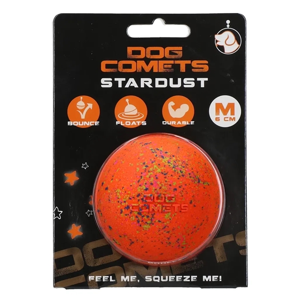 Dog Comets Ball Stardust Orange Medium
