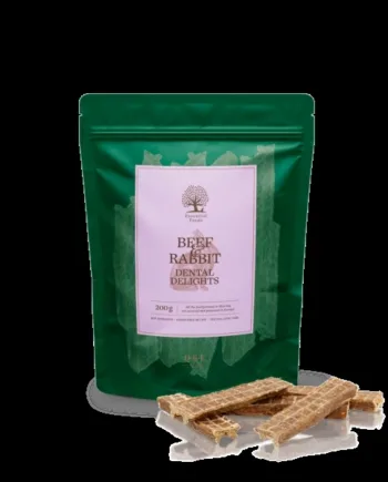 Essential Grain Free Beef   Rabbit Dental Delights  200g