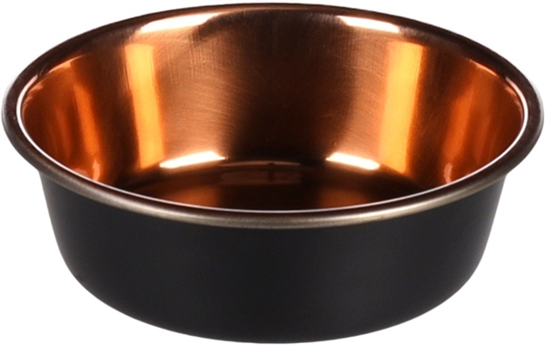 Ezra Stainless Steel Mad Og Vandskål Sort Kobber 475 Ml