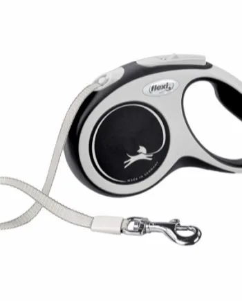 Flexi New Comfort  Båndline  Sort  5m  Max 15 Kg