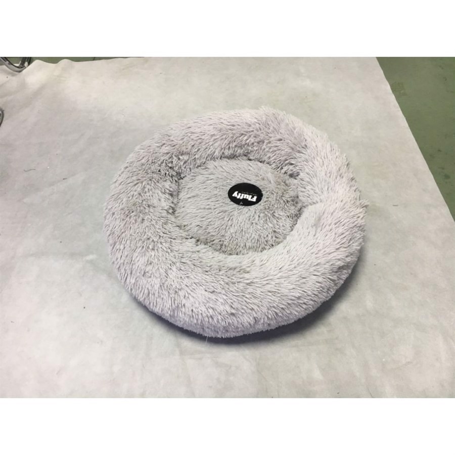 Fluffy Hundeseng Lysegrå Small 59 59 Cm
