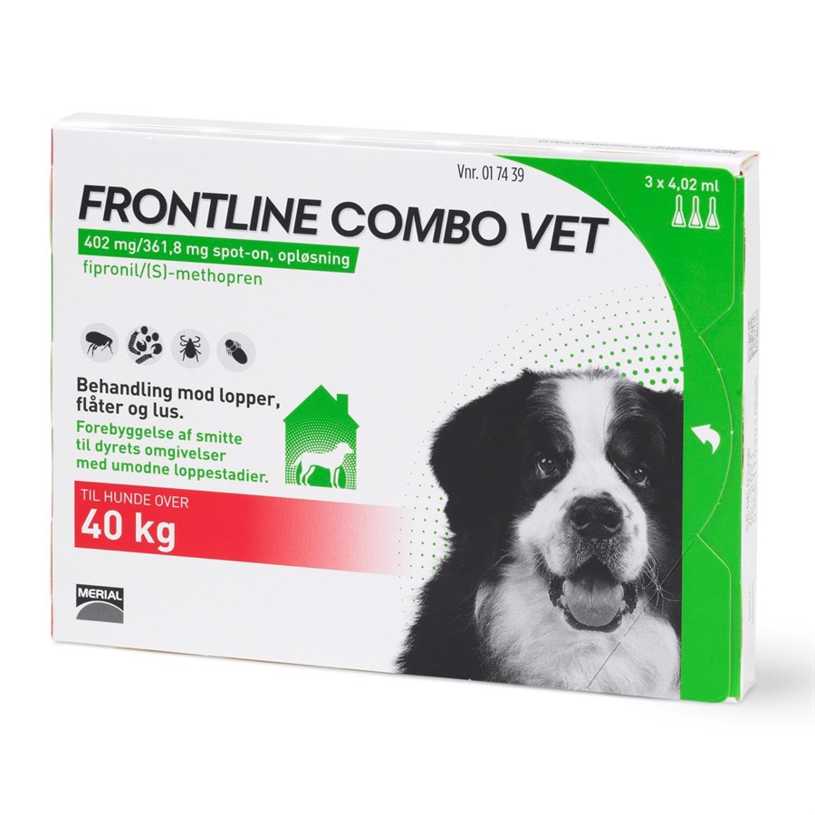 Frontline Combo Loppemiddel Til Hunde 40 Kg Stk