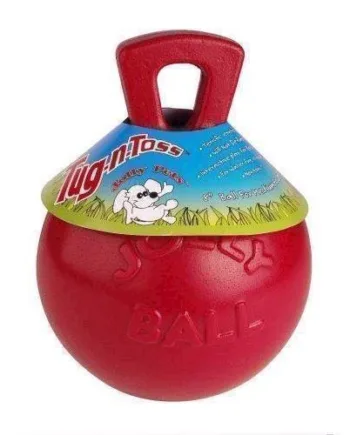 Jolly Tug- -toss Punkterfri Og Holdbar Bold  Rød  15 Cm