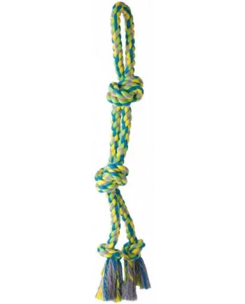 Kw Multifarvet Dobbelt Reb Med   Knuder  50 Cm