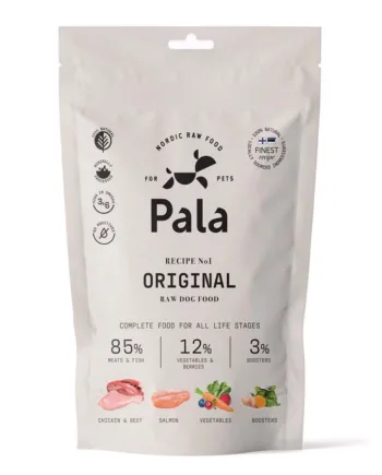 Pala Raw Dog Food Original  Kylling Laks Okse  100g