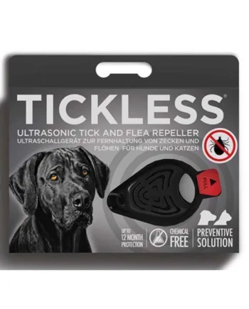 Tickless Pet Ultralyd Mod Flåter Og Lopper  Sort