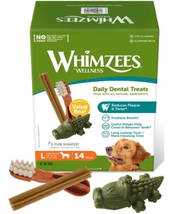 Whimzees Dental Treats Mix Box  Large  14 Stk