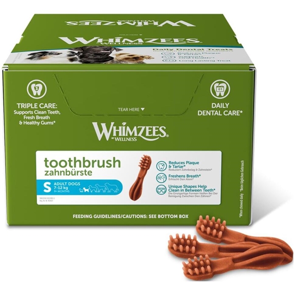 Whimzees Toothbrush Dental Treat Xs Kasse Med 350 Stk