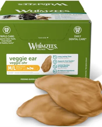 Whimzees Veggie Ear Medium Large Kasse Med 18 Stk
