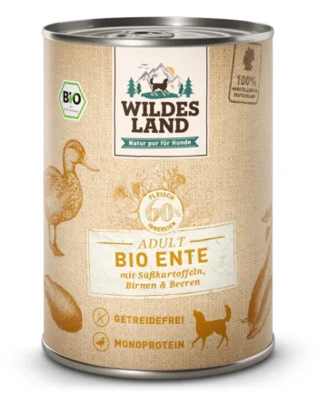 Wildes Land Bio And økologisk Dåsemad Til Hunde  400g