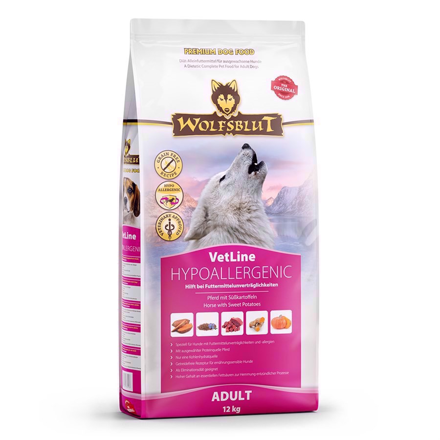 Wolfsblut Vetline Hypoallergenic Mod Foderintolerance 12 Kg