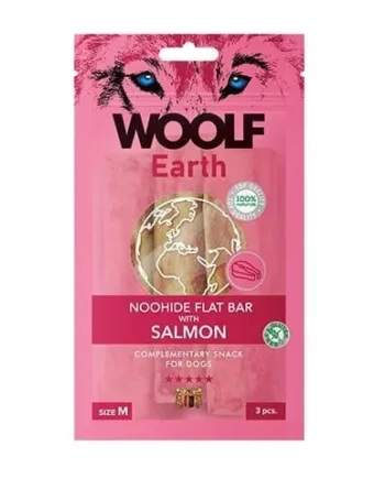 Woolf Earth Noohide Sticks    Stk Medium  Salmon