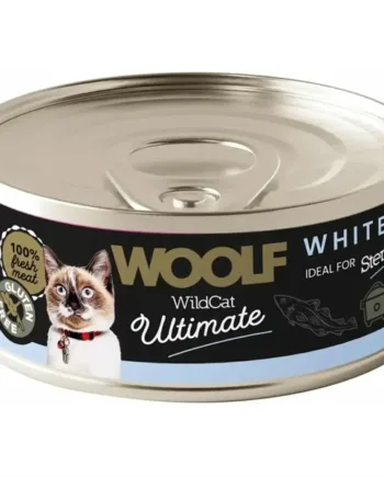 Woolf Ultimate White Fish  Dåsemad Til Kat  12 Dåser   85g