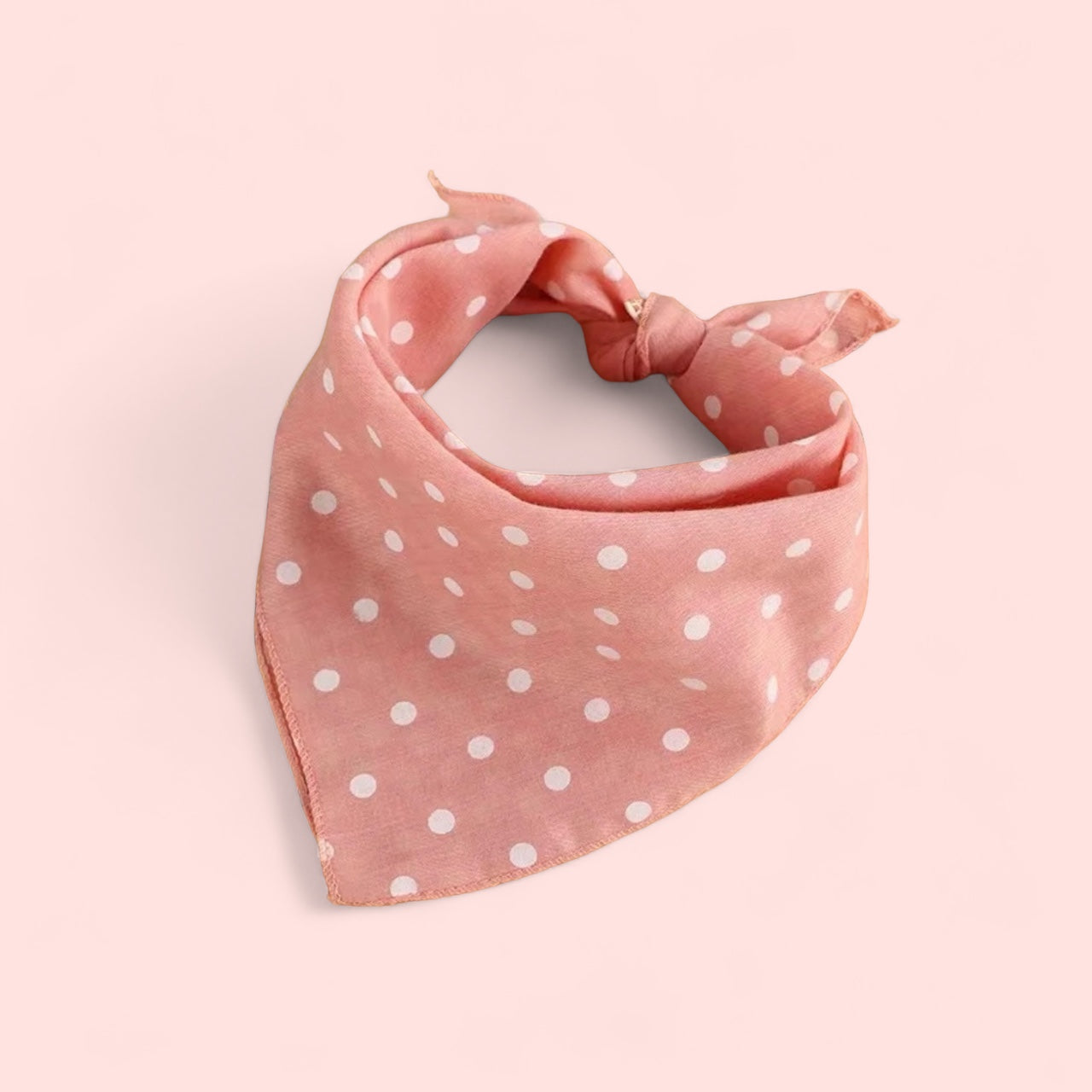 Bandana Kakhi Prikker Rosa Hvide Prikker