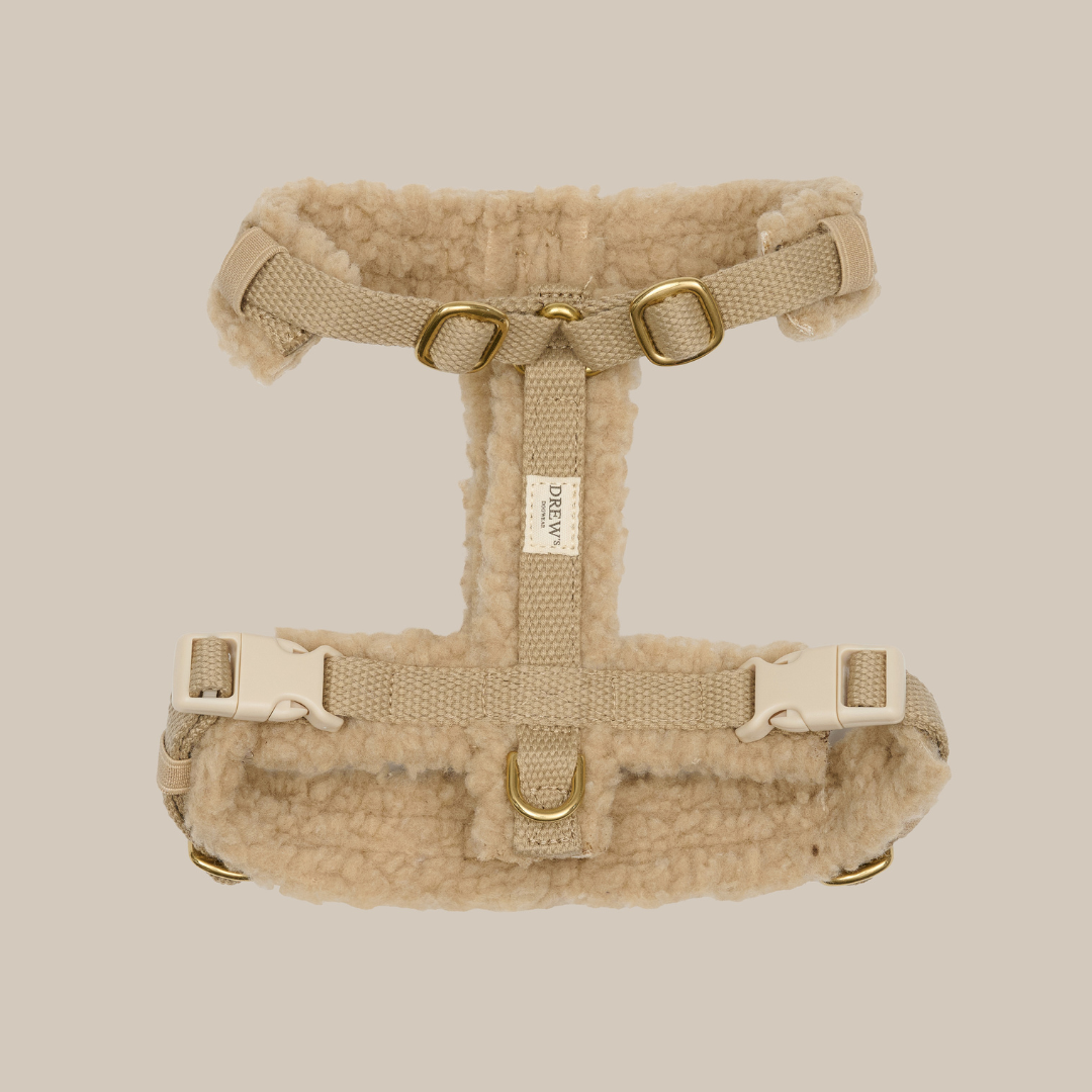 Beige Blød Justerbar Hundesele Teddy Xs