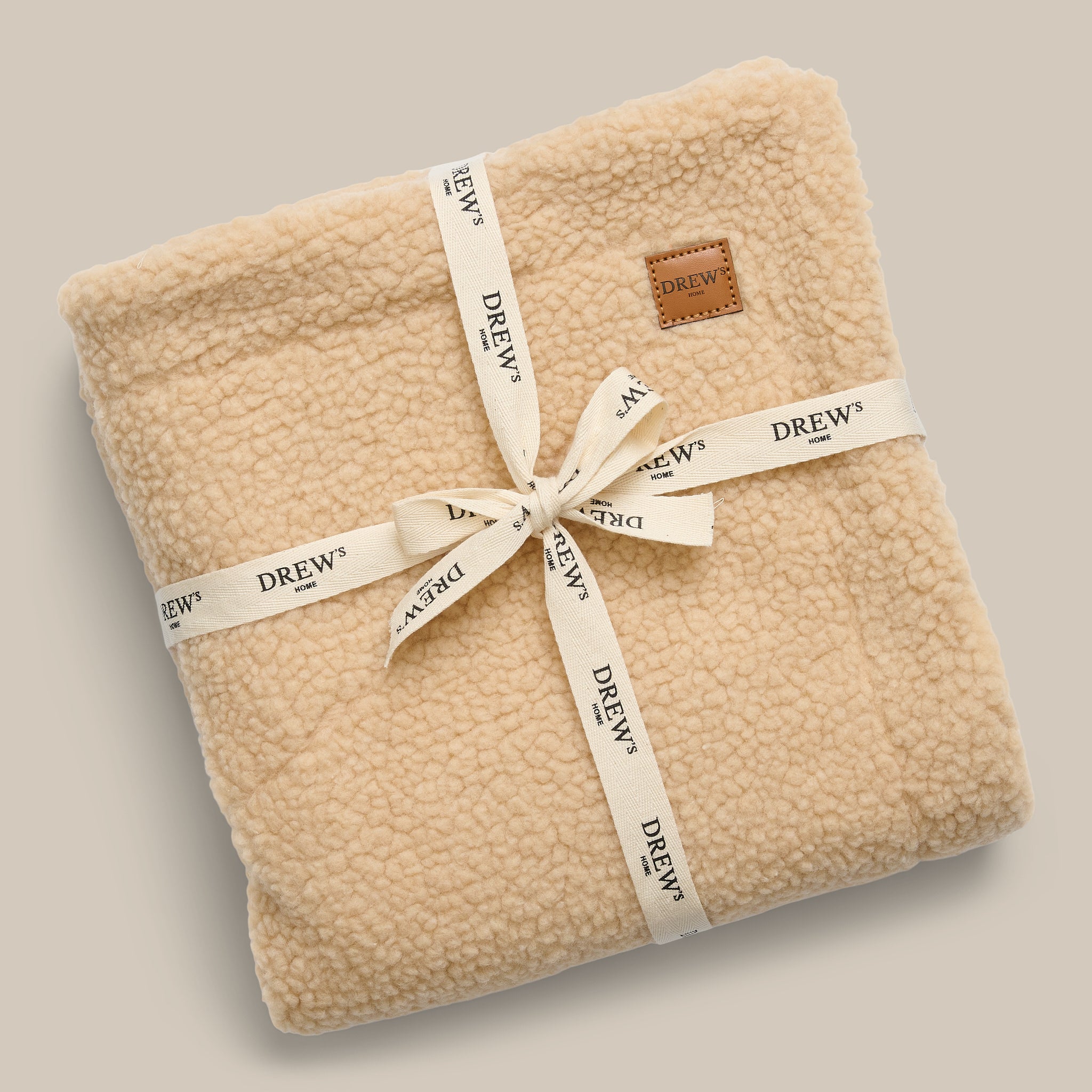 Beige Hundetæppe Teddy Fleece