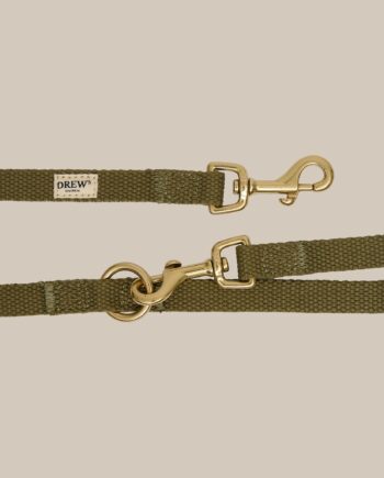 Olive   Justerbar Hundesnor Af Bomuld   Meter