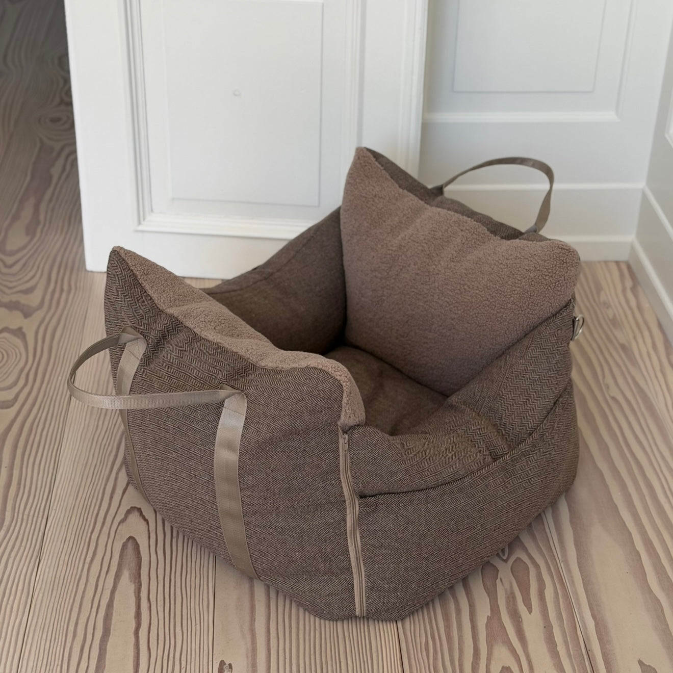 Bjørk Bilsædet Til Hunde Brun Tweed