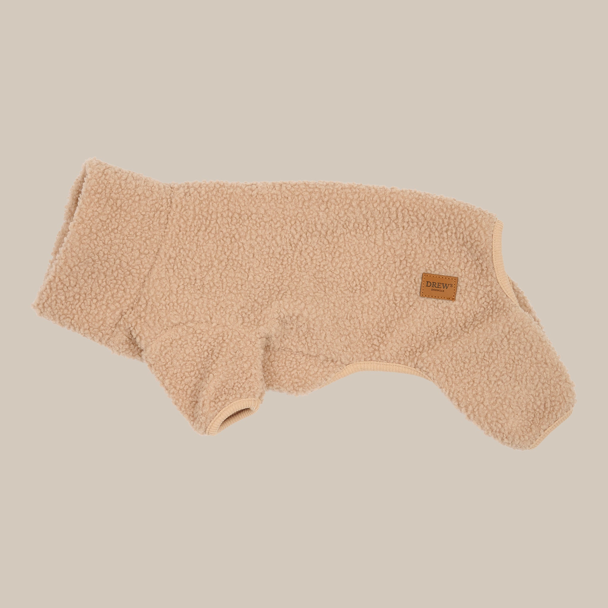 Milo Hundesweater Blødt Teddy Materiale Beige