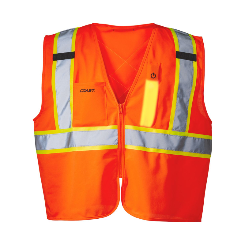Sikkerhedsvest Med Led-lys Og Refleks -